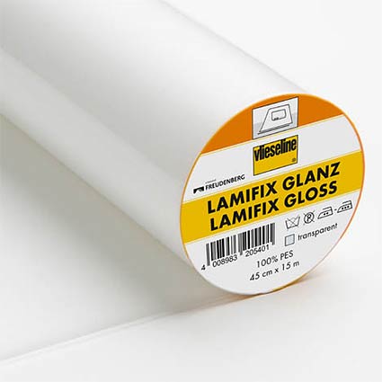 LAMIFIX Bügelfolie transparent 45cm breit . fixierbare und abwaschbare Bügelfolie